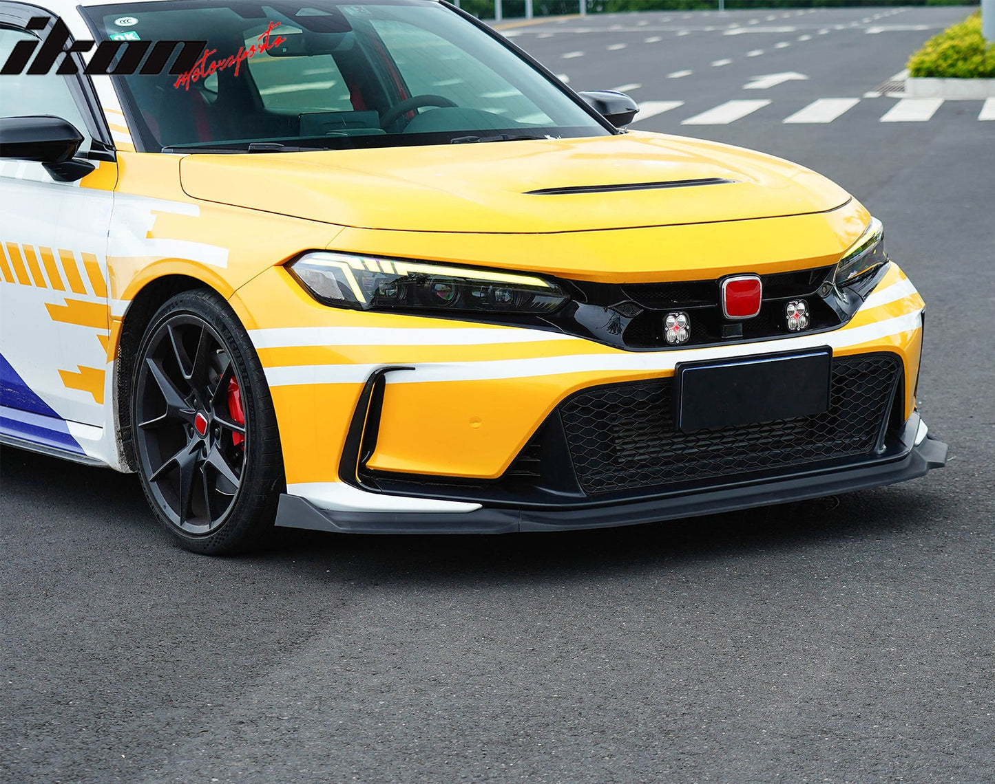 2023-2025 Honda Civic FL5 Type R Matte Black Front Bumper Lip ABS 3PCS