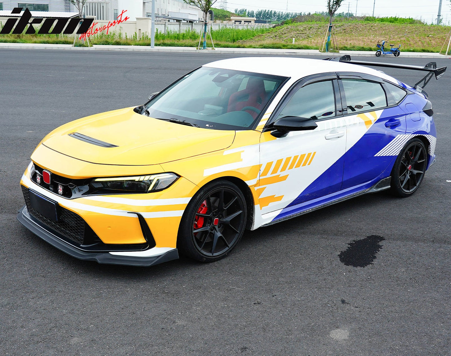 2023-2025 Honda Civic FL5 Type R Matte Black Front Bumper Lip ABS 3PCS