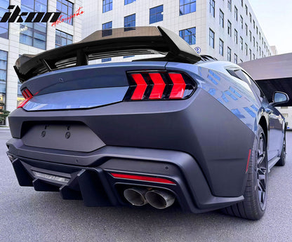 2024-2026 Ford Mustang Dark Horse Matte Trunk Spoiler W/ Gurney Flap