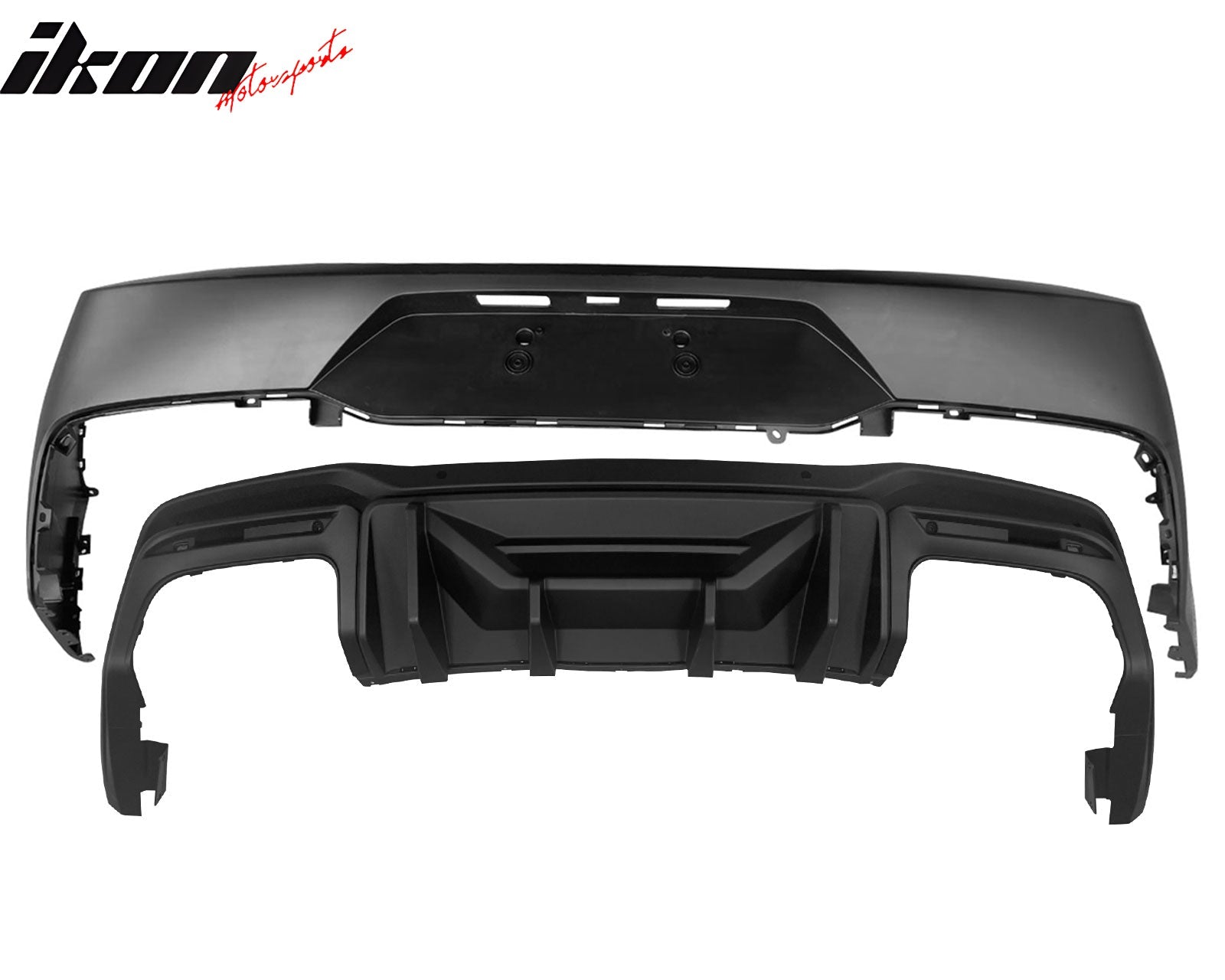 2024-2026 Ford Mustang Bumper Cover W/ Rock Matte Black Diffuser PP
