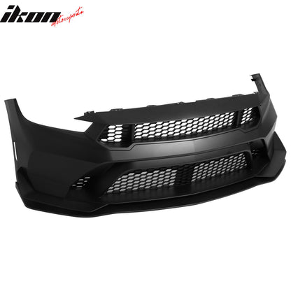 2024-2026 Ford Mustang GTD Style Front Bumper Cover w/ Matte Black Lip