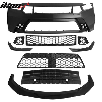 2024-2026 Ford Mustang GTD Style Front Bumper Cover w/ Gloss Black Lip