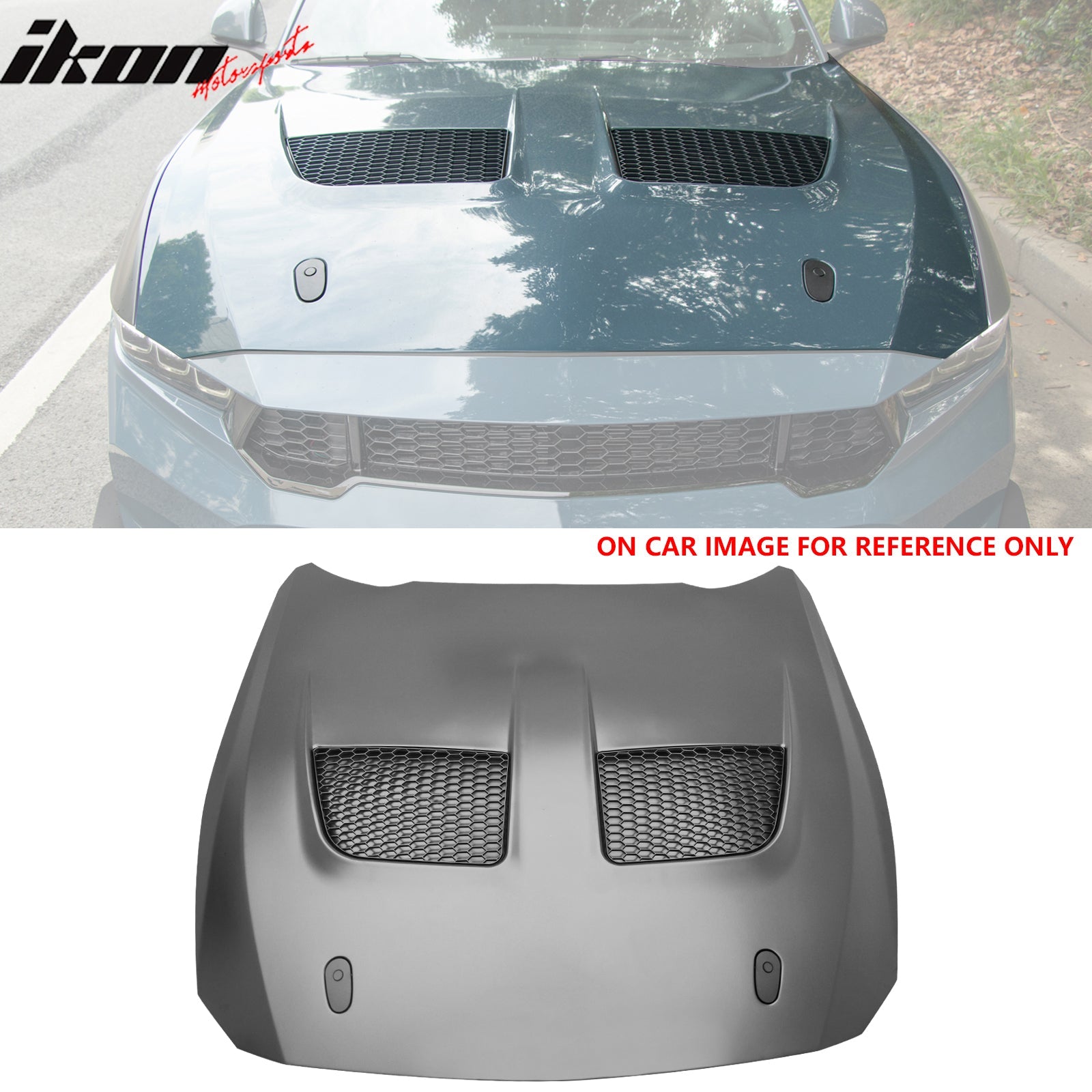 24-26 Mustang GTD Style Front Bumper Cover + Hood + Fender (Matte Lip)