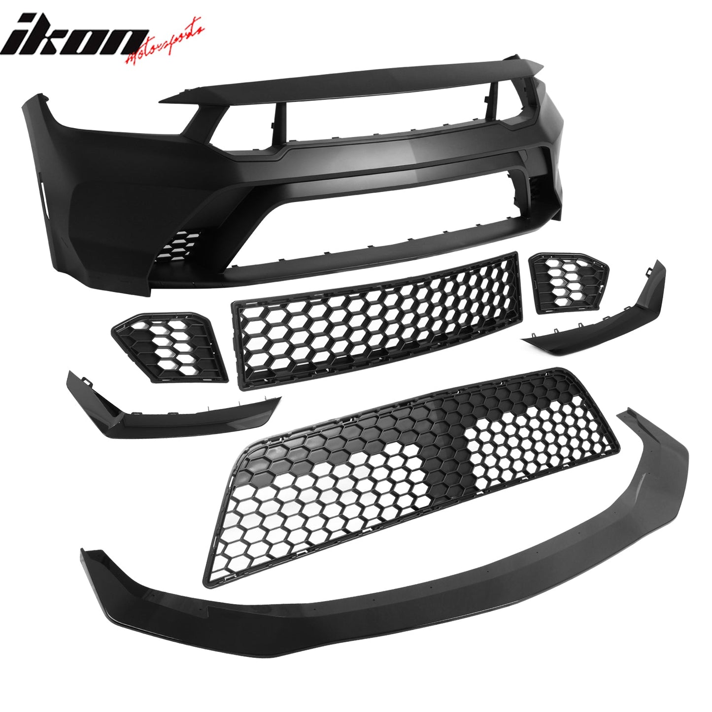 24-26 Mustang GTD Style Front Bumper Cover + Hood + Fender (Gloss Lip)