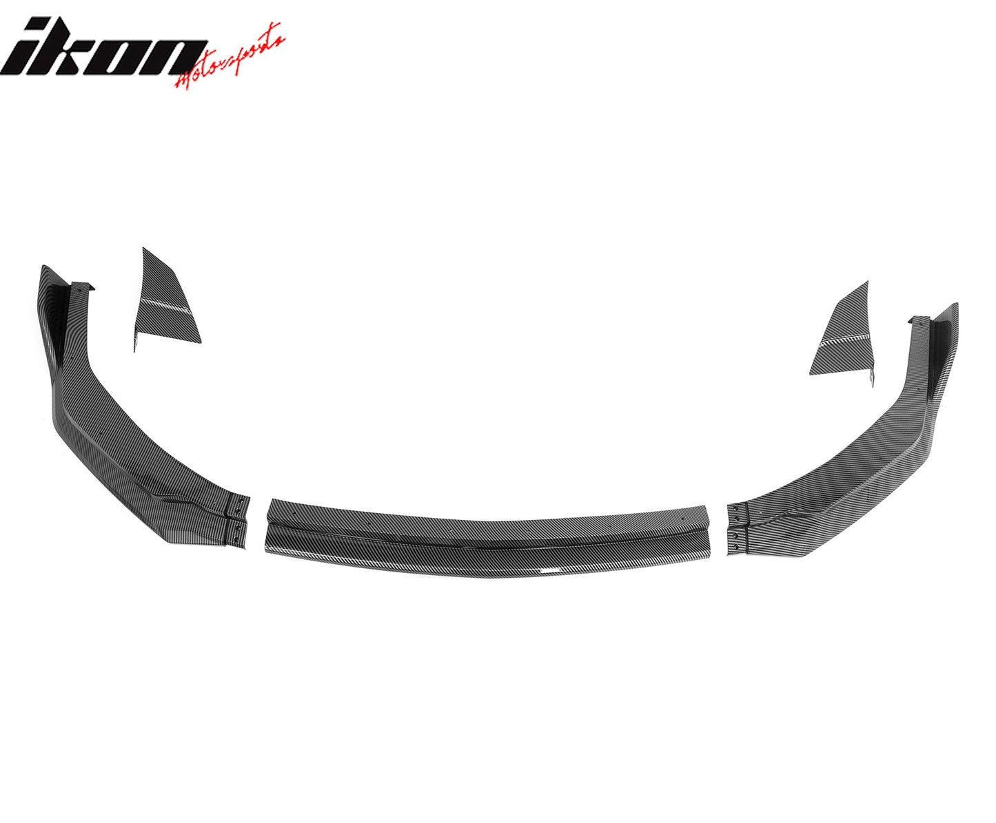 2024-2026 Ford Mustang Front Bumper Lip 5PC Carbon Fiber Print Spoiler