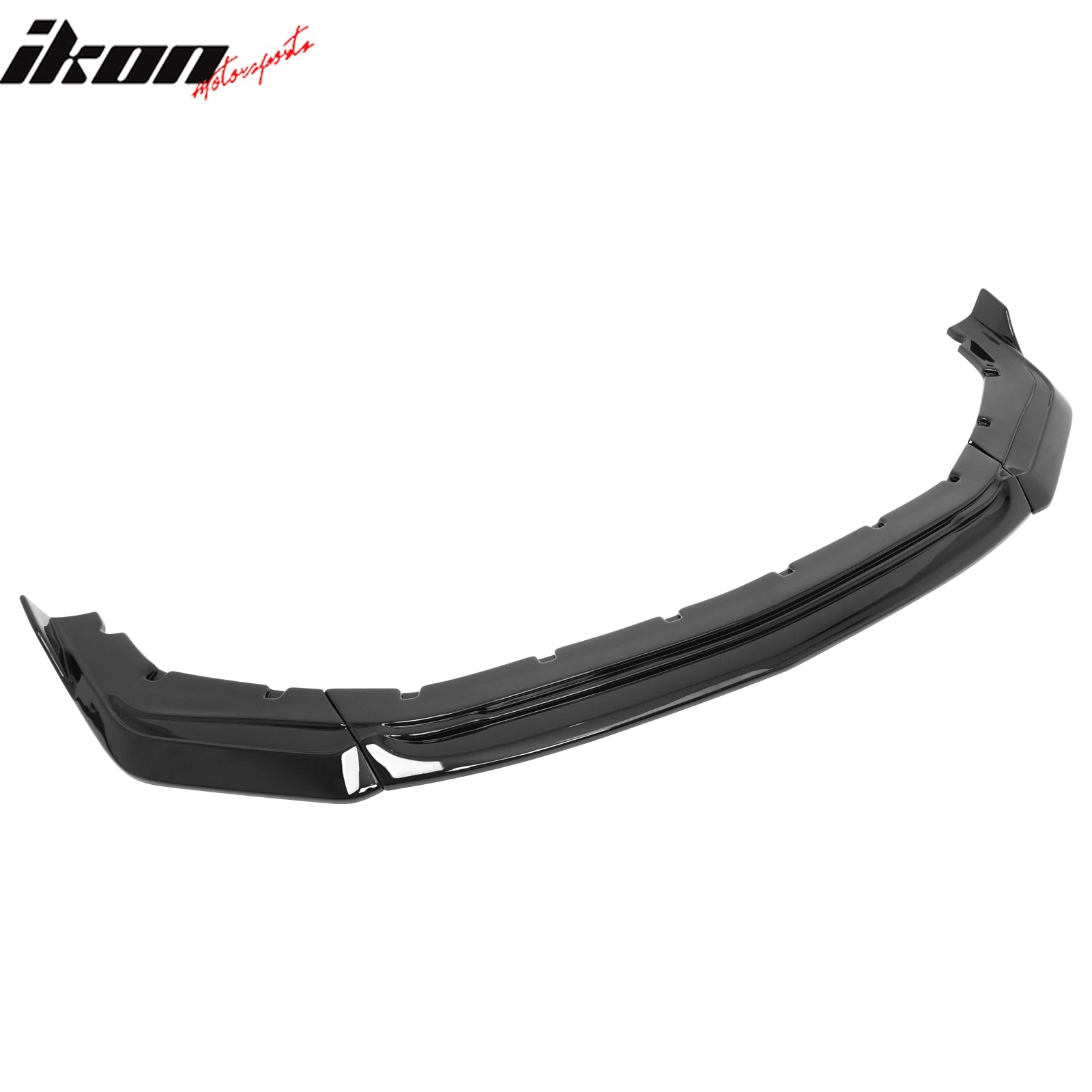 2024-2026 Ford Mustang IKON Style Front Bumper Lip Gloss Black ABS 3PC