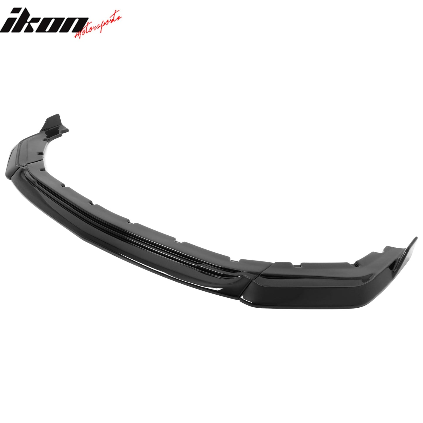2024-2026 Ford Mustang IKON Style Front Bumper Lip Gloss Black ABS 3PC