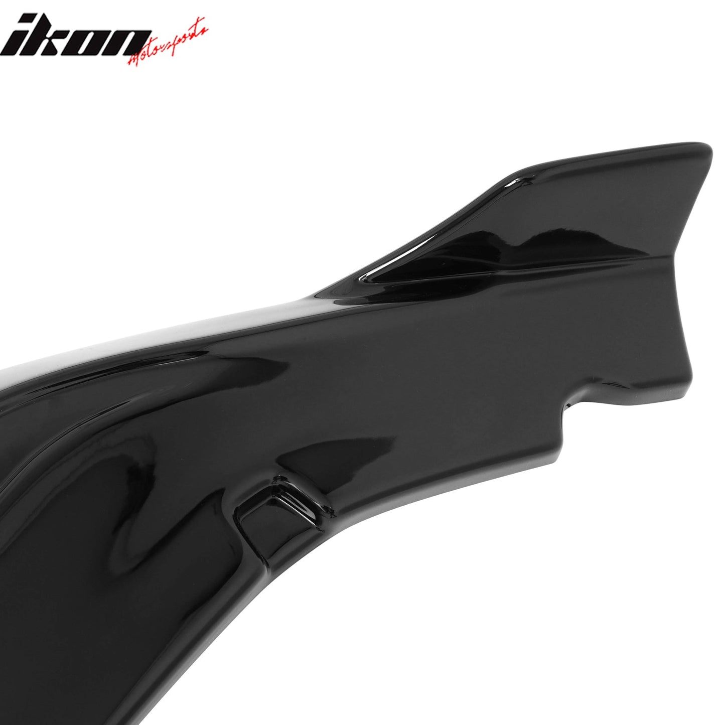 2024-2026 Ford Mustang IKON Style Front Bumper Lip Gloss Black ABS 3PC