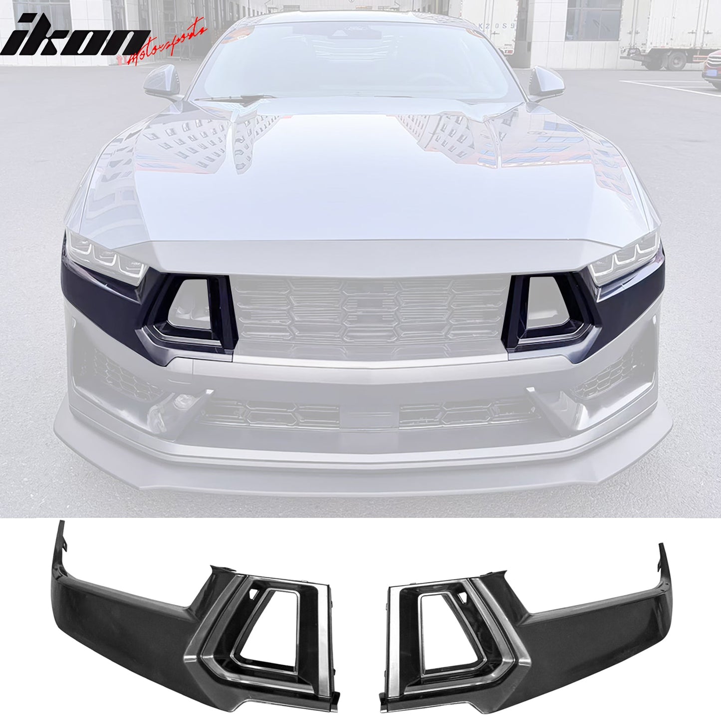 2024-2026 Ford Mustang Dark Horse Front Bumper Upper Grille Covers ABS