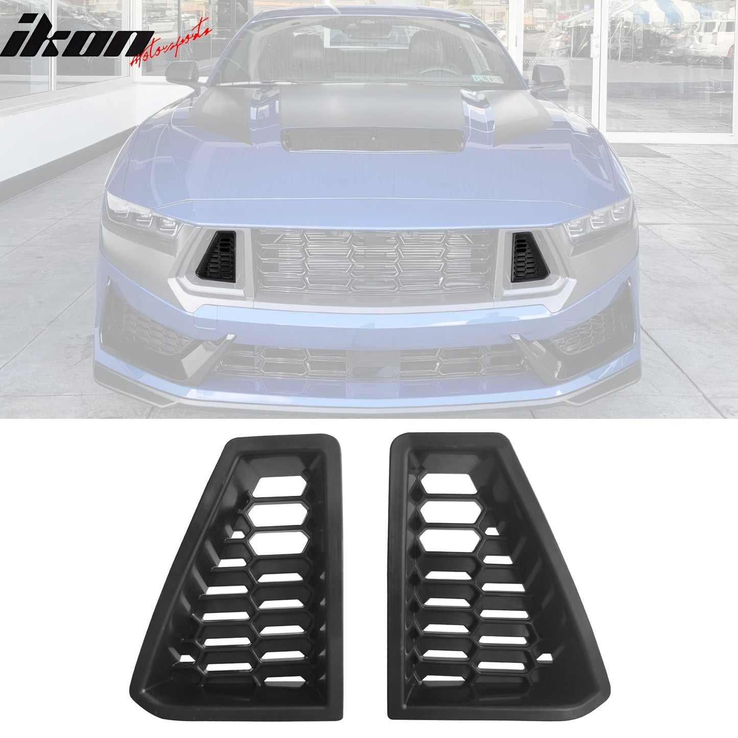 2024-2026 Ford Mustang Dark Horse Front Bumper Upper Grille Covers ABS