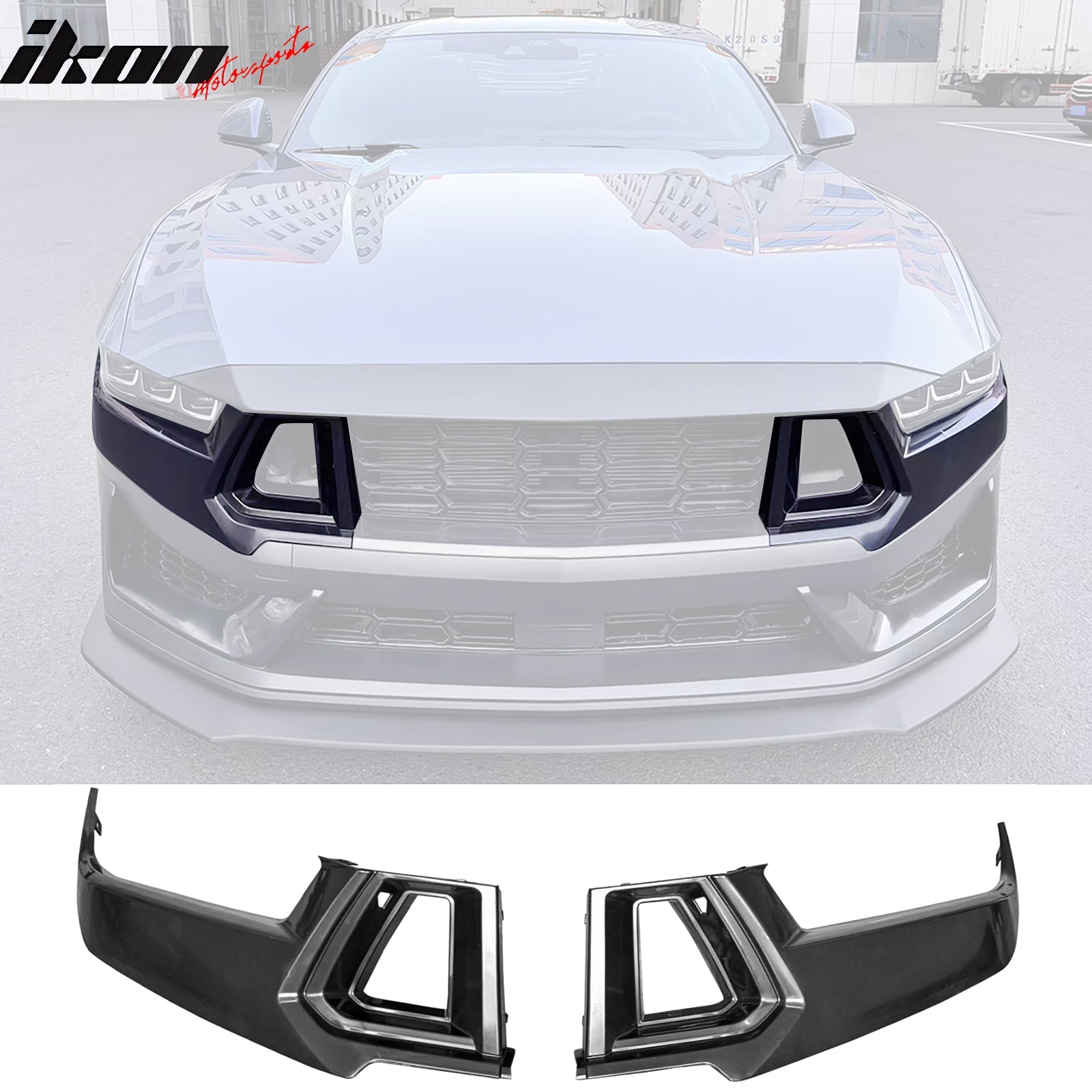 2024-2026 Ford Mustang Dark Horse Front Bumper Upper Lower Grilles ABS