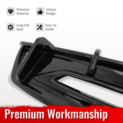 2024-2026 Ford Mustang Eco& GT Rear Diffuser + Aprons Gloss Black ABS