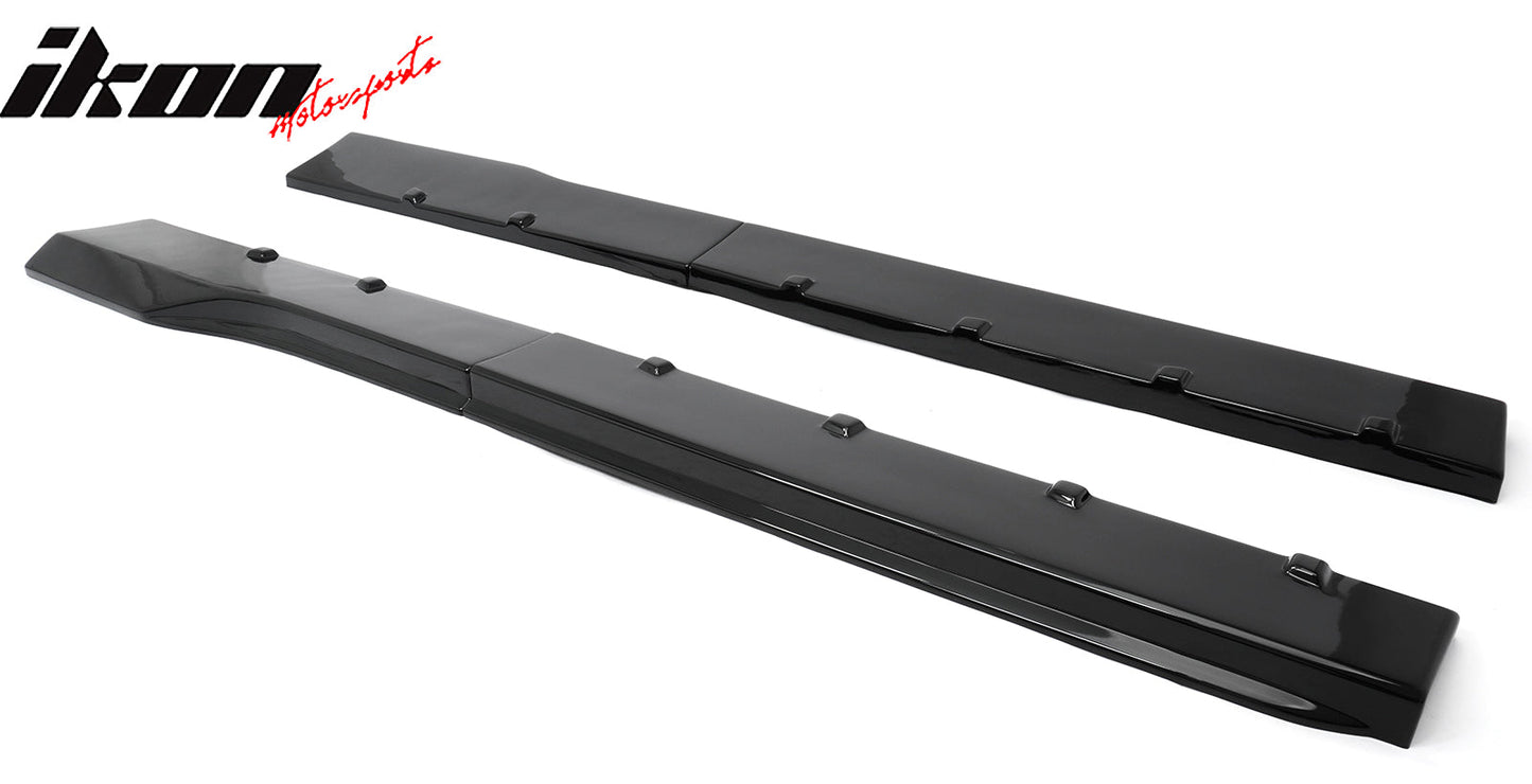 2024-2026 Ford Mustang R Style Gloss Black Side Skirts Panel ABS Pair