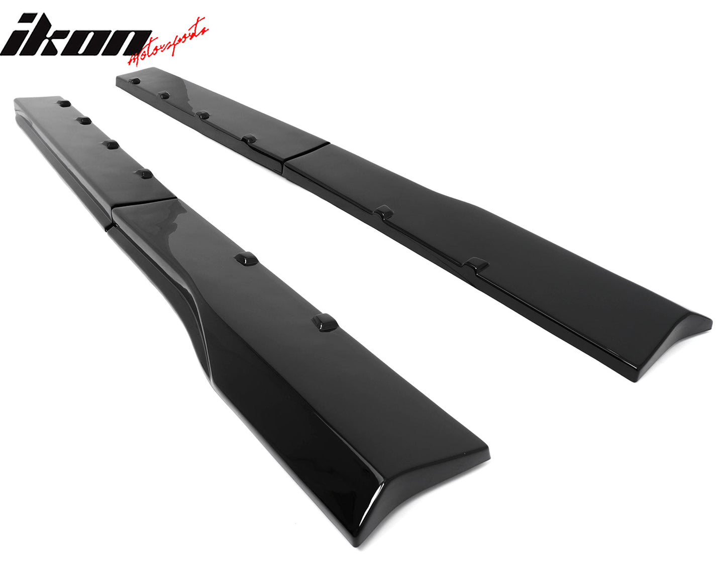 2024-2026 Ford Mustang R Style Gloss Black Side Skirts Panel ABS Pair
