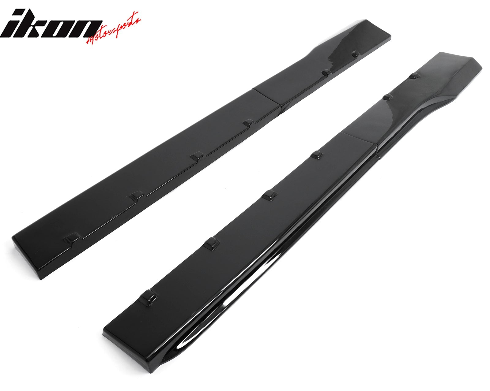 2024-2026 Ford Mustang R Style Gloss Black Side Skirts Panel ABS Pair