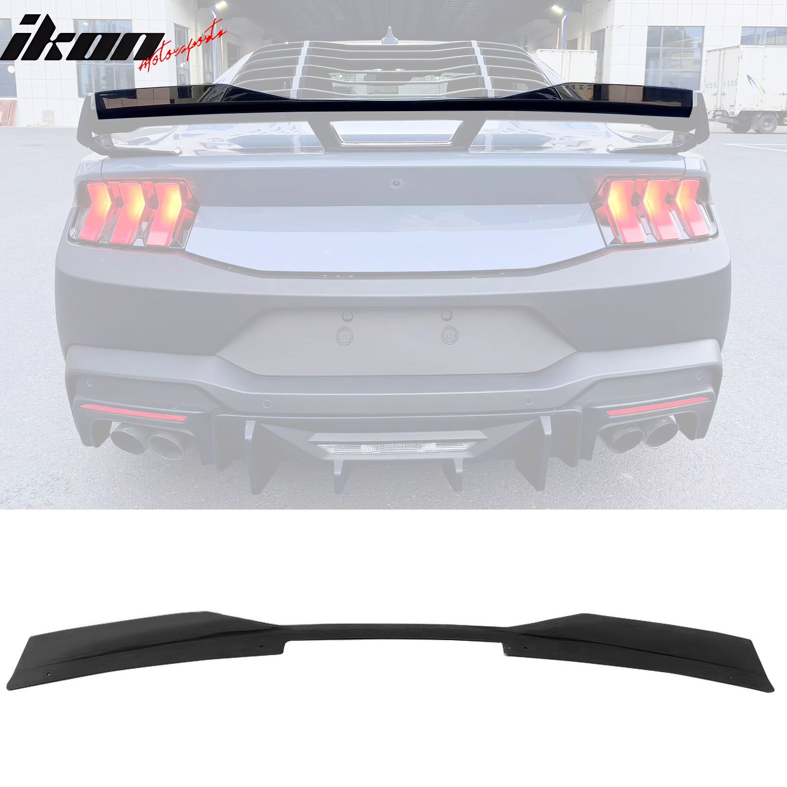 2024-2026 Ford Mustang Dark Horse Gloss Trunk Spoiler W/ Gurney Flap