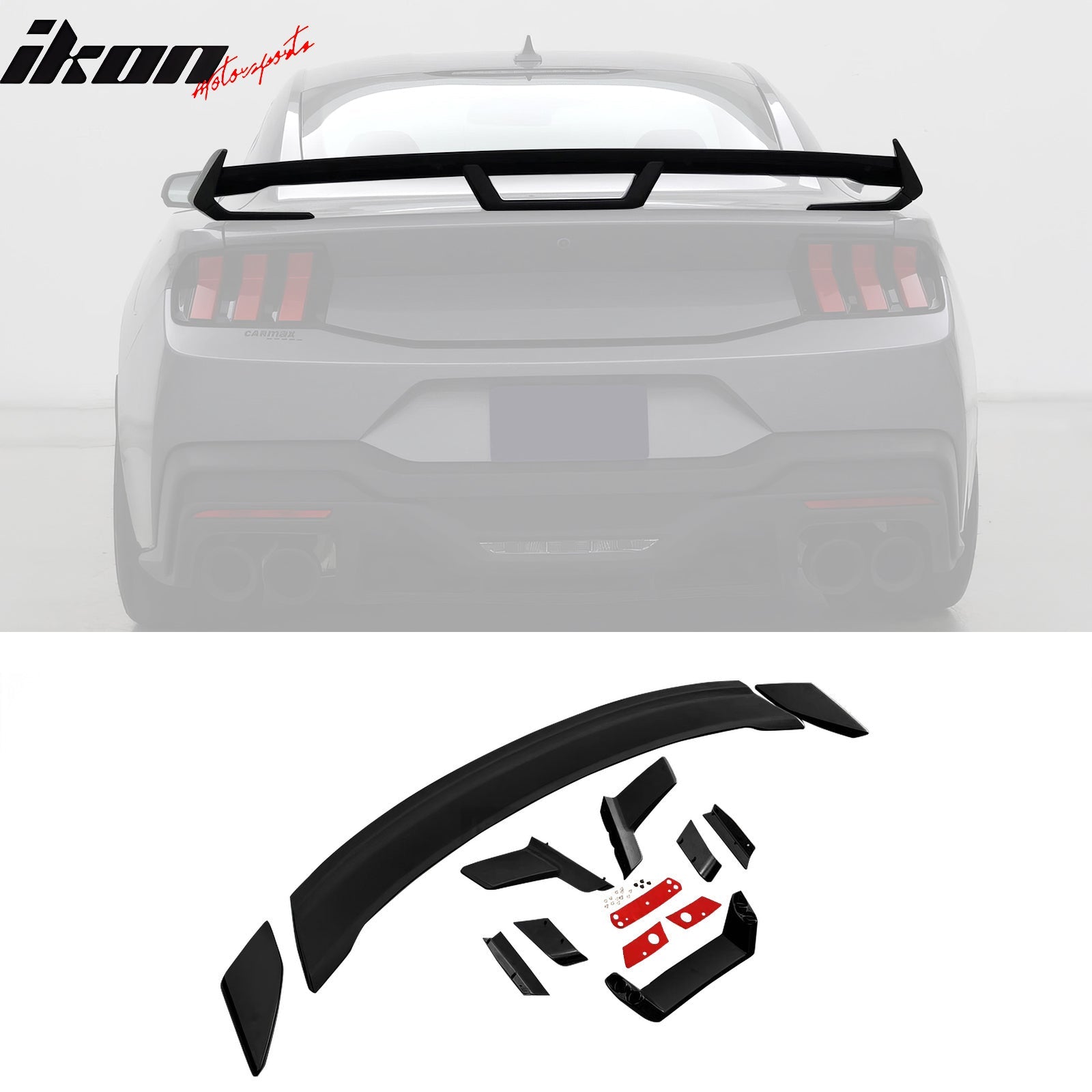 2024-2026 Ford Mustang Dark Horse Gloss Trunk Spoiler W/ Gurney Flap
