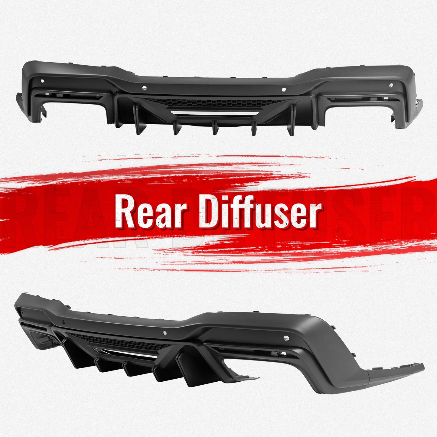 24-26 Mustang Dark Horse Rear Diffuser Speed Style Matte Black