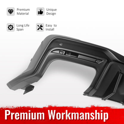24-26 Mustang Dark Horse Rear Diffuser Speed Style Matte Black