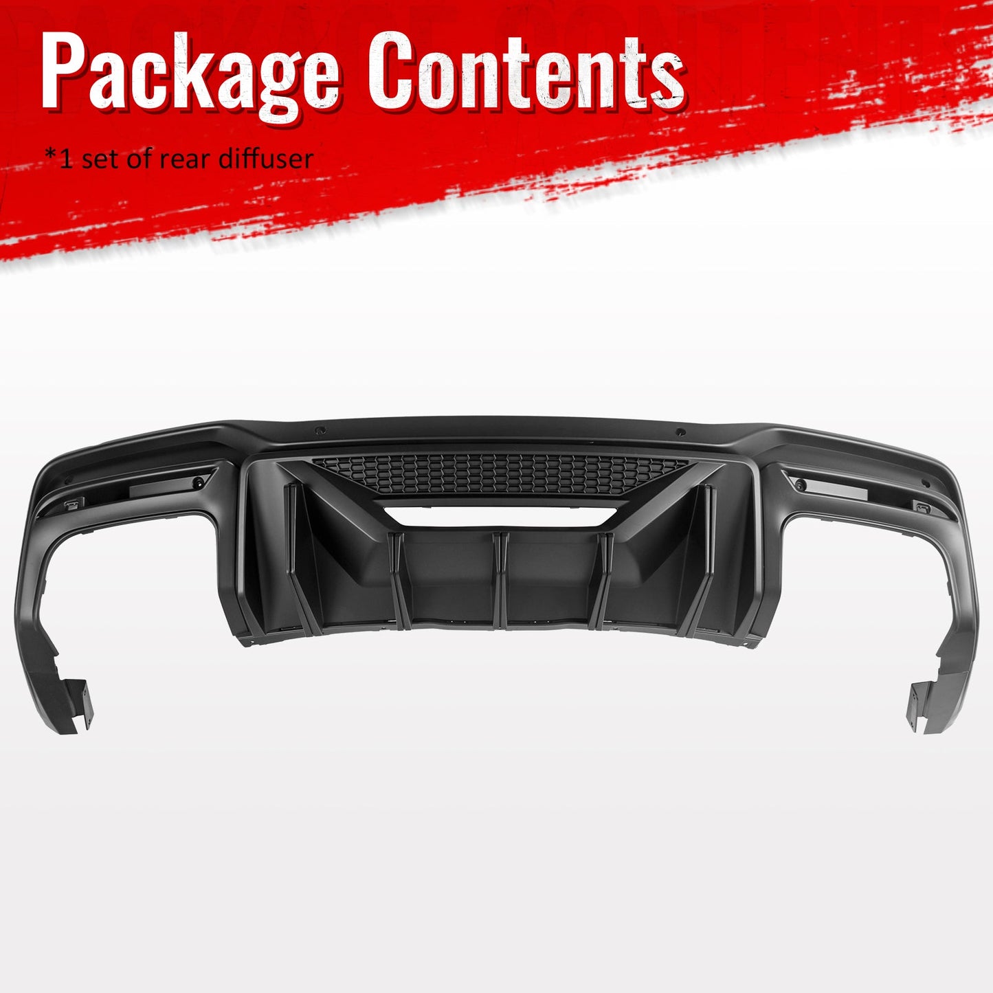 24-26 Mustang Dark Horse Rear Diffuser Speed Style Matte Black