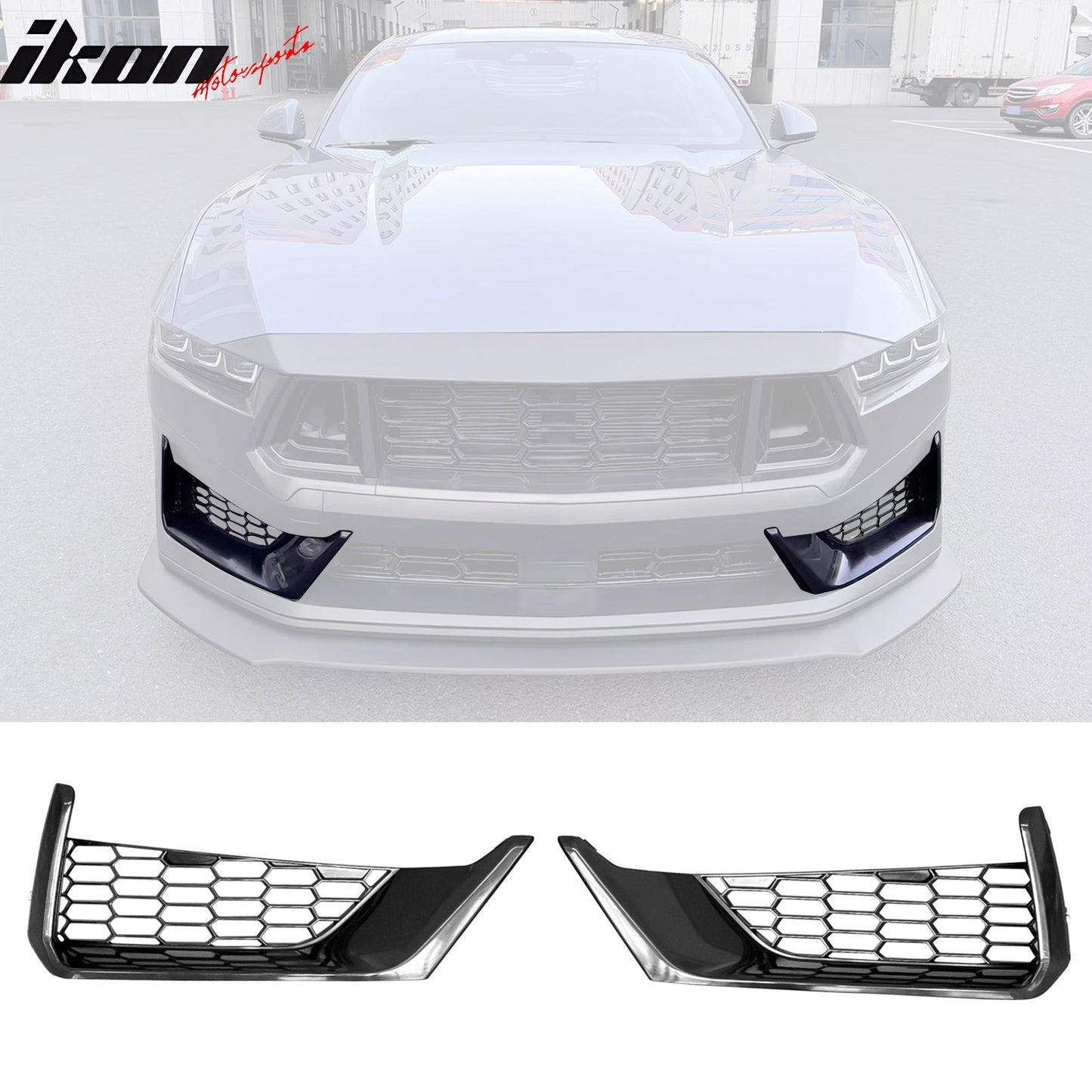 2024-2026 Ford Mustang Dark Horse Front Bumper Lower Side Grille ABS