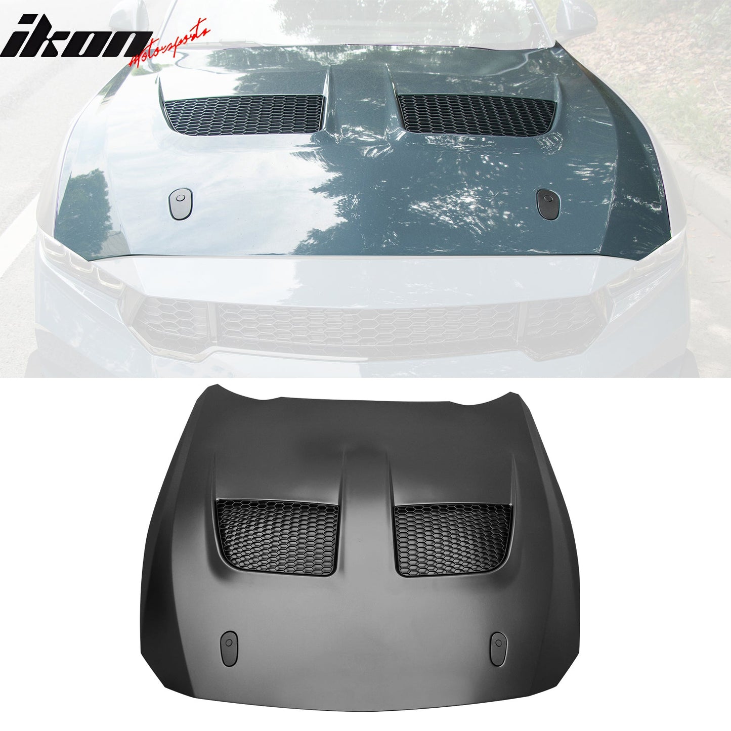 2024-2026 Ford Mustang Front Engine Hood GTD Style Aluminum Bonnet