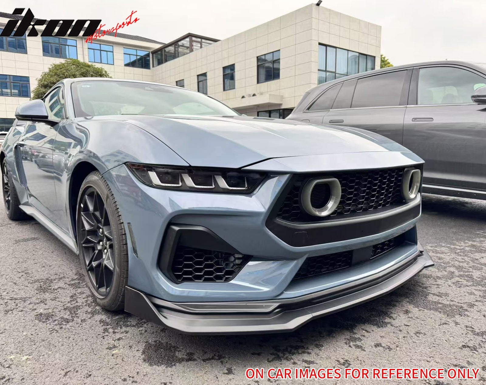 2024-2026 Ford Mustang Front Bumper Lip 3PC Carbon Fiber Print Spoiler