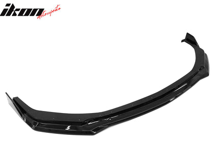 2024-2026 Ford Mustang Front Bumper Lip 3PC Gloss Black ABS Spoiler