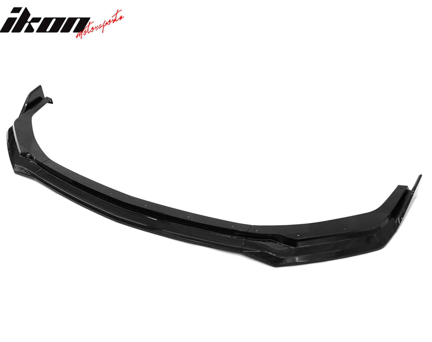 2024-2026 Ford Mustang Front Bumper Lip 3PC Gloss Black ABS Spoiler
