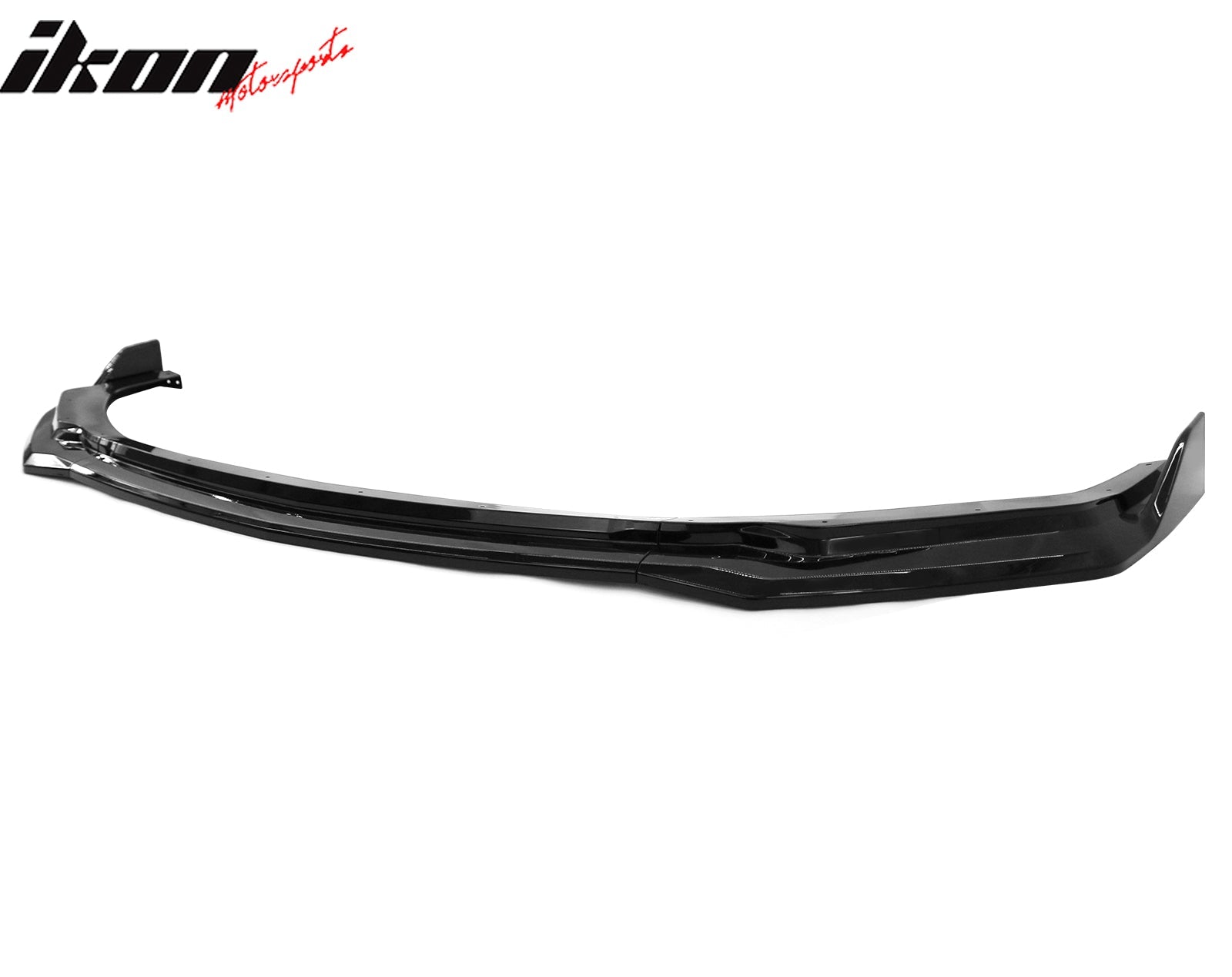 2024-2026 Ford Mustang Front Bumper Lip 3PC Gloss Black ABS Spoiler