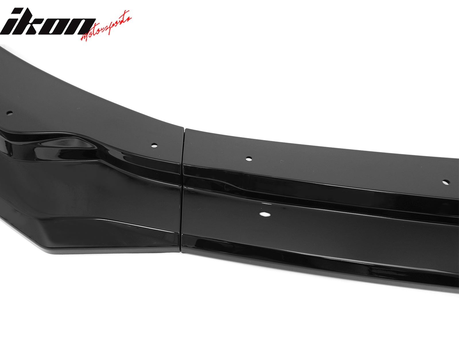 2024-2026 Ford Mustang Front Bumper Lip 3PC Gloss Black ABS Spoiler