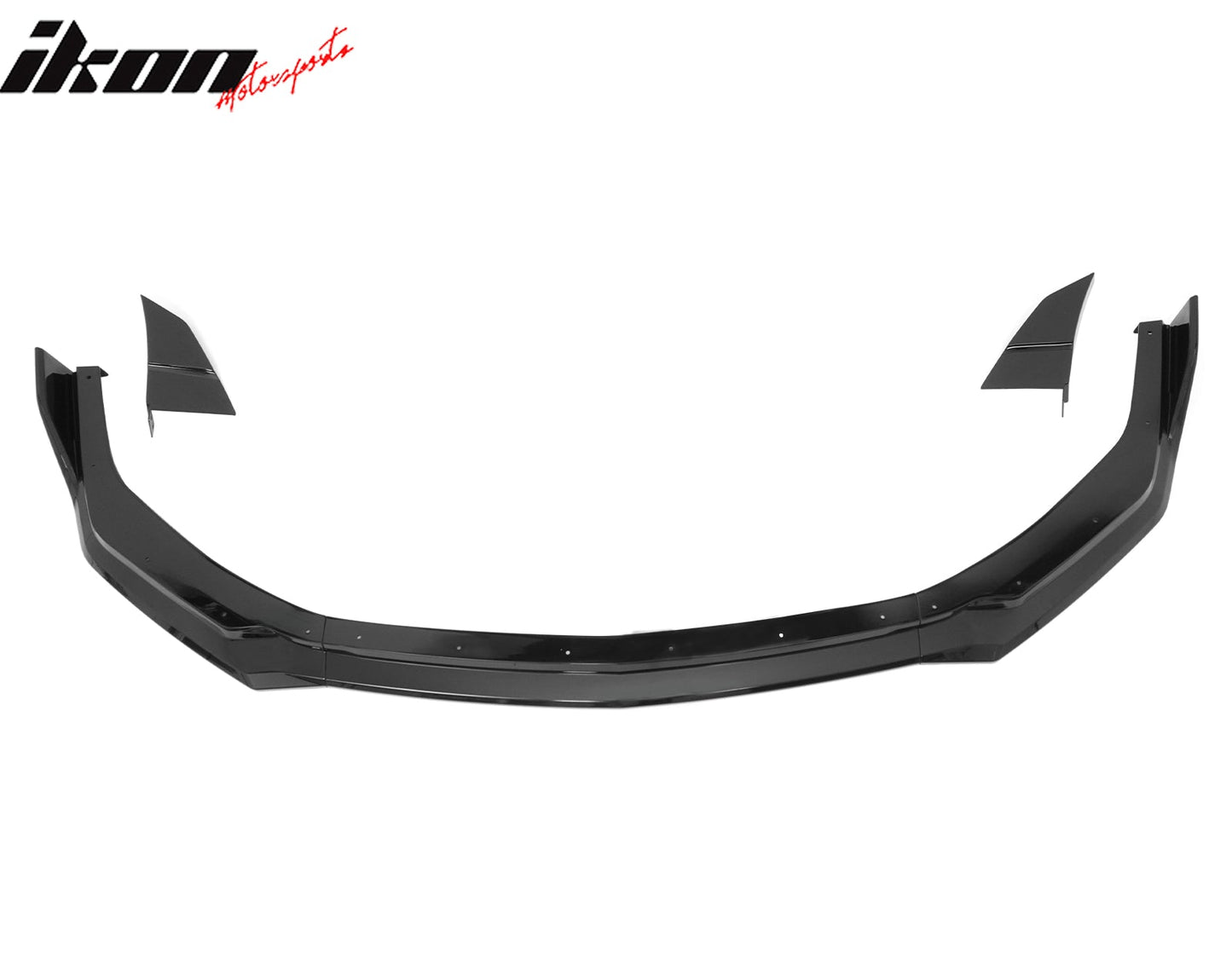 2024-2026 Ford Mustang Front Bumper Lip 5PC Gloss Black ABS Spoiler