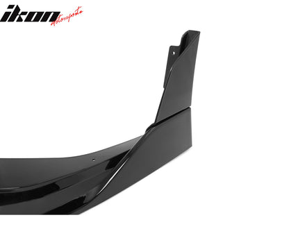 2024-2026 Ford Mustang Front Bumper Lip 5PC Gloss Black ABS Spoiler