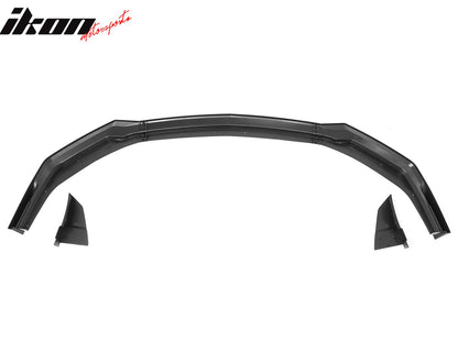 2024-2026 Ford Mustang Front Bumper Lip 5PC Gloss Black ABS Spoiler