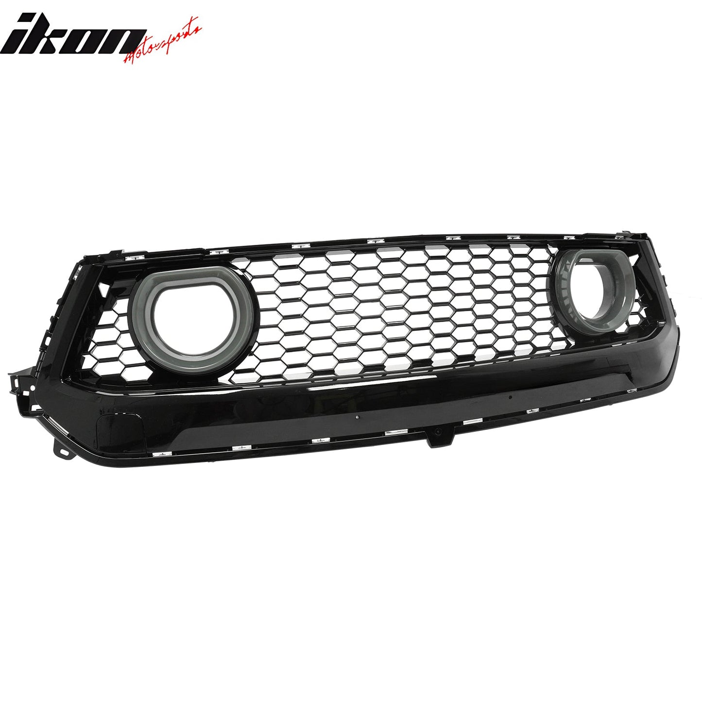 2024-2026 Ford Mustang Front Upper LED Grille Gloss Black ABS V1 Style