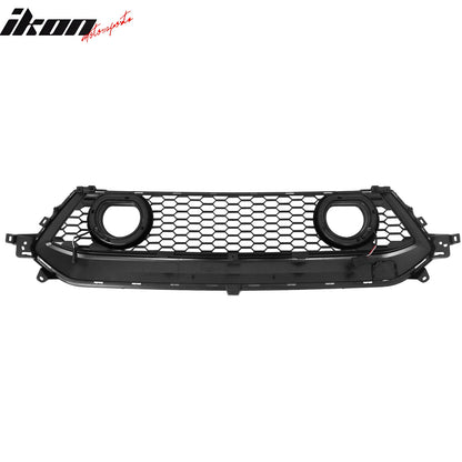 2024-2026 Ford Mustang Front Upper LED Grille Gloss Black ABS V1 Style