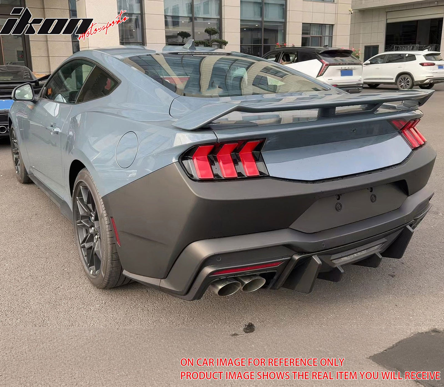 2024-2026 Ford Mustang Rock Style Gloss Black Rear Diffuser Lip PP