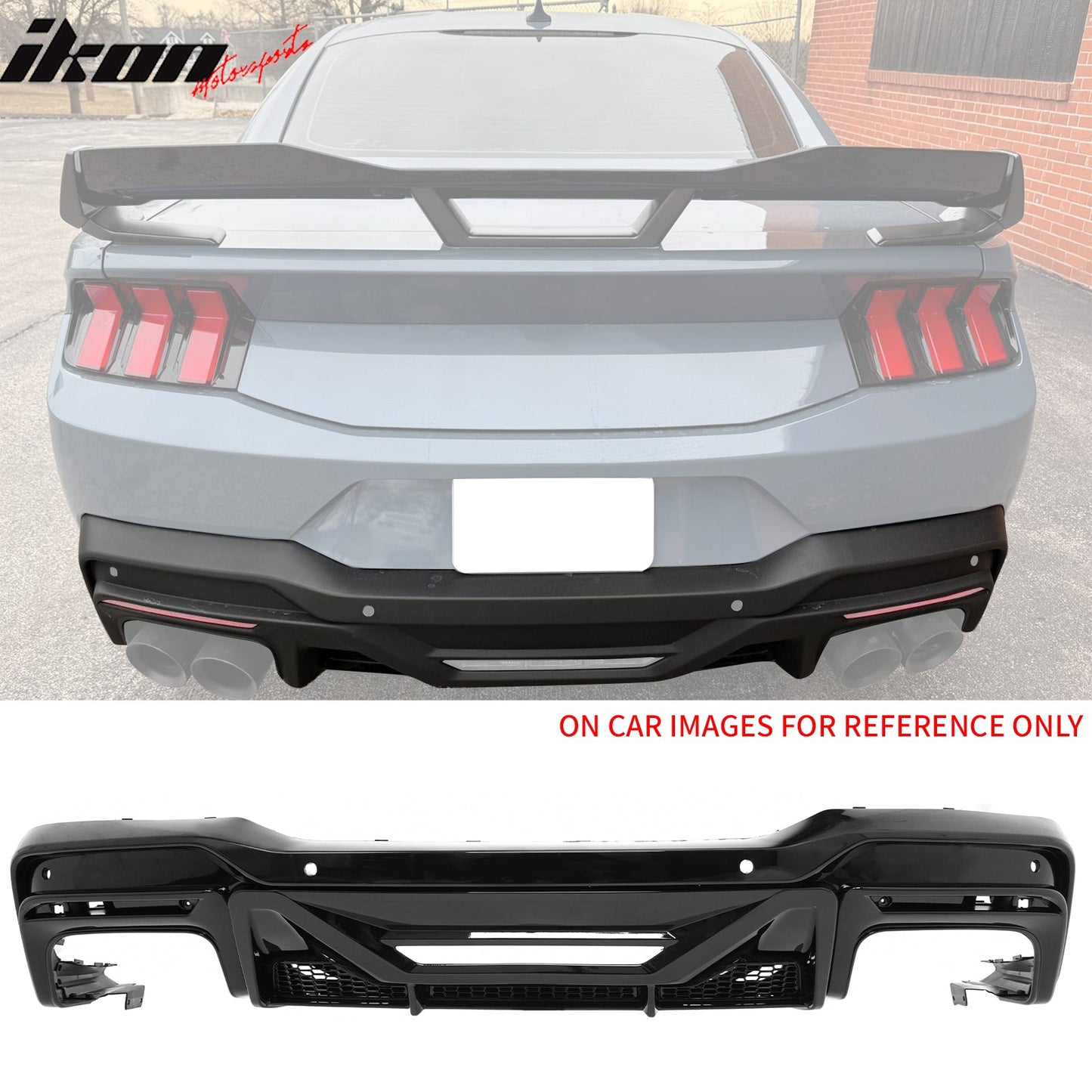 2024-2026 Ford Mustang Dark Horse OE Gloss Black Rear Bumper Diffuser