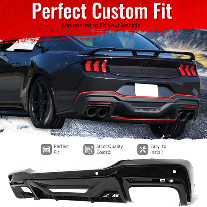 2024-2026 Ford Mustang Dark Horse OE Gloss Black Rear Bumper Diffuser