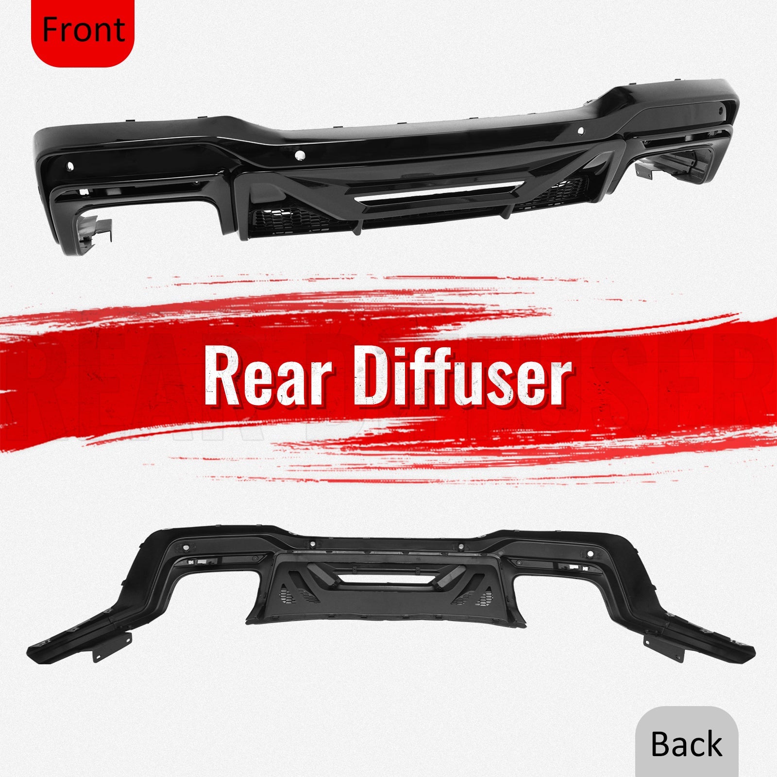 2024-2026 Ford Mustang Dark Horse OE Gloss Black Rear Bumper Diffuser