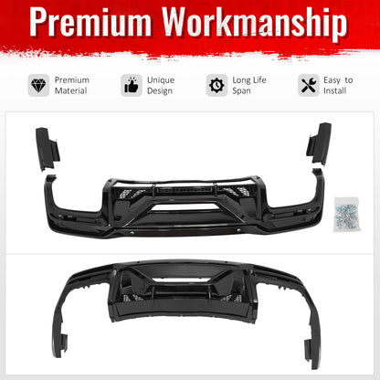 2024-2026 Ford Mustang Dark Horse OE Gloss Black Rear Bumper Diffuser