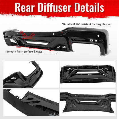 2024-2026 Ford Mustang Dark Horse OE Gloss Black Rear Bumper Diffuser