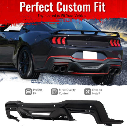 2024-2026 Ford Mustang Dark Horse OE Matte Black Rear Bumper Diffuser