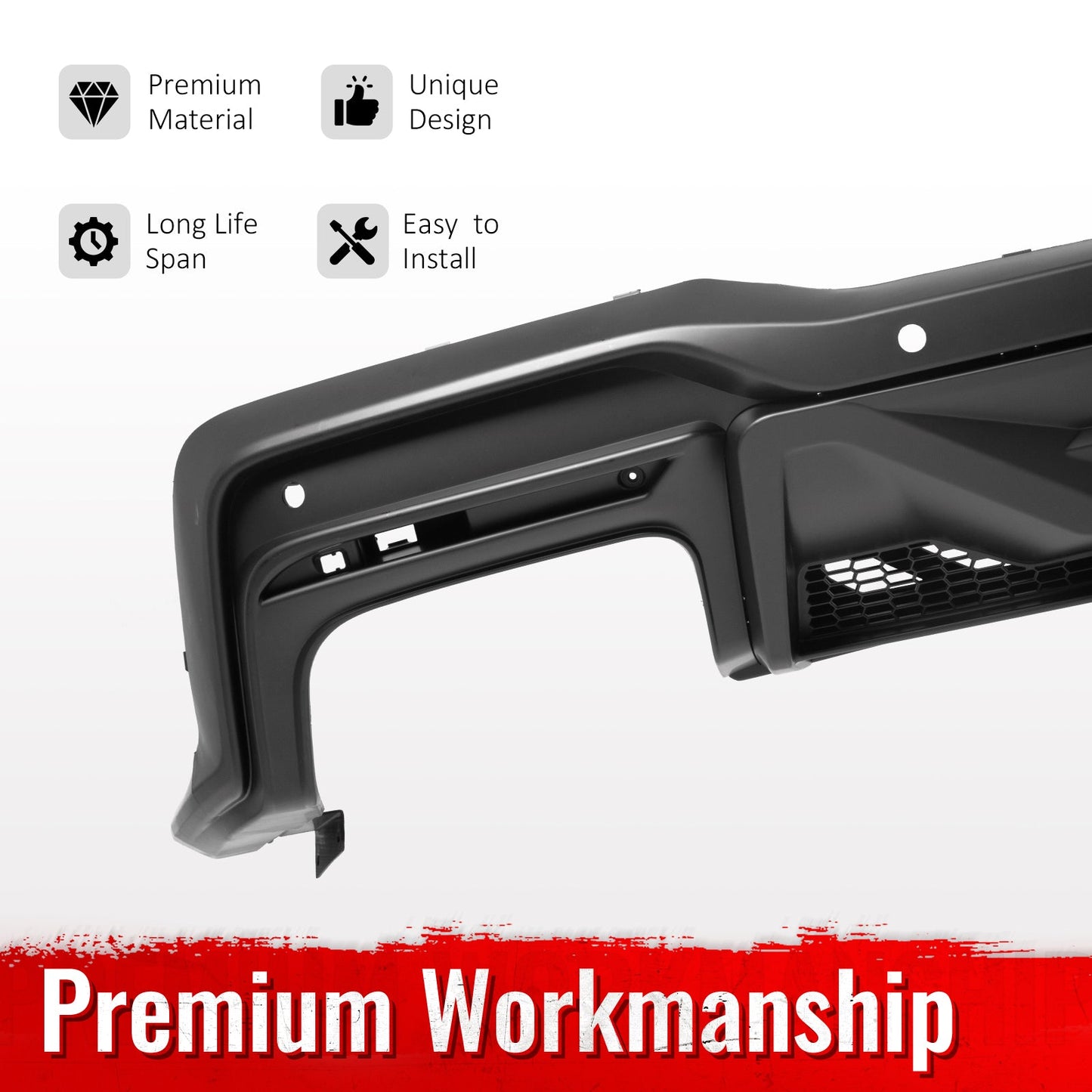 2024-2026 Ford Mustang Dark Horse OE Matte Black Rear Bumper Diffuser