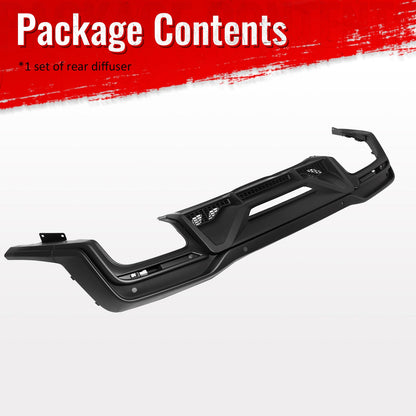 2024-2026 Ford Mustang Dark Horse OE Matte Black Rear Bumper Diffuser