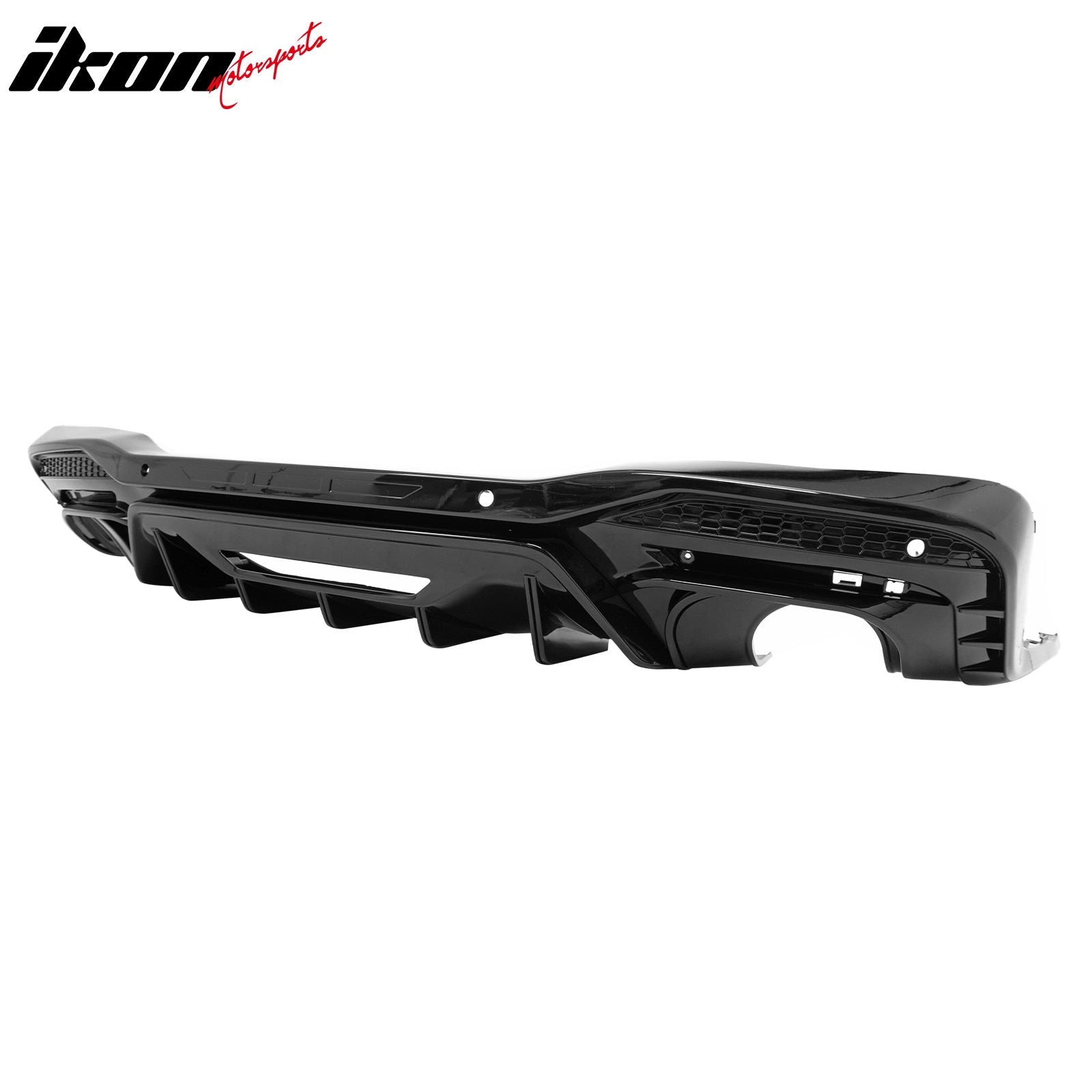 2024-2026 Ford Mustang Rear Diffuser Rock Style Gloss Black