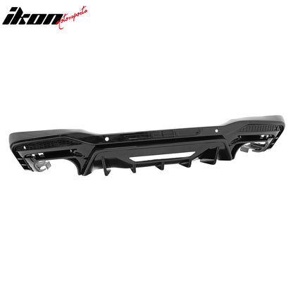 2024-2026 Ford Mustang Rear Diffuser Rock Style Gloss Black