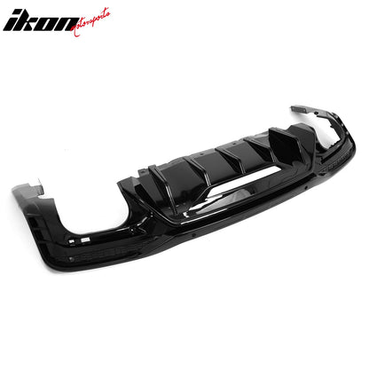 2024-2026 Ford Mustang Rear Diffuser Rock Style Gloss Black