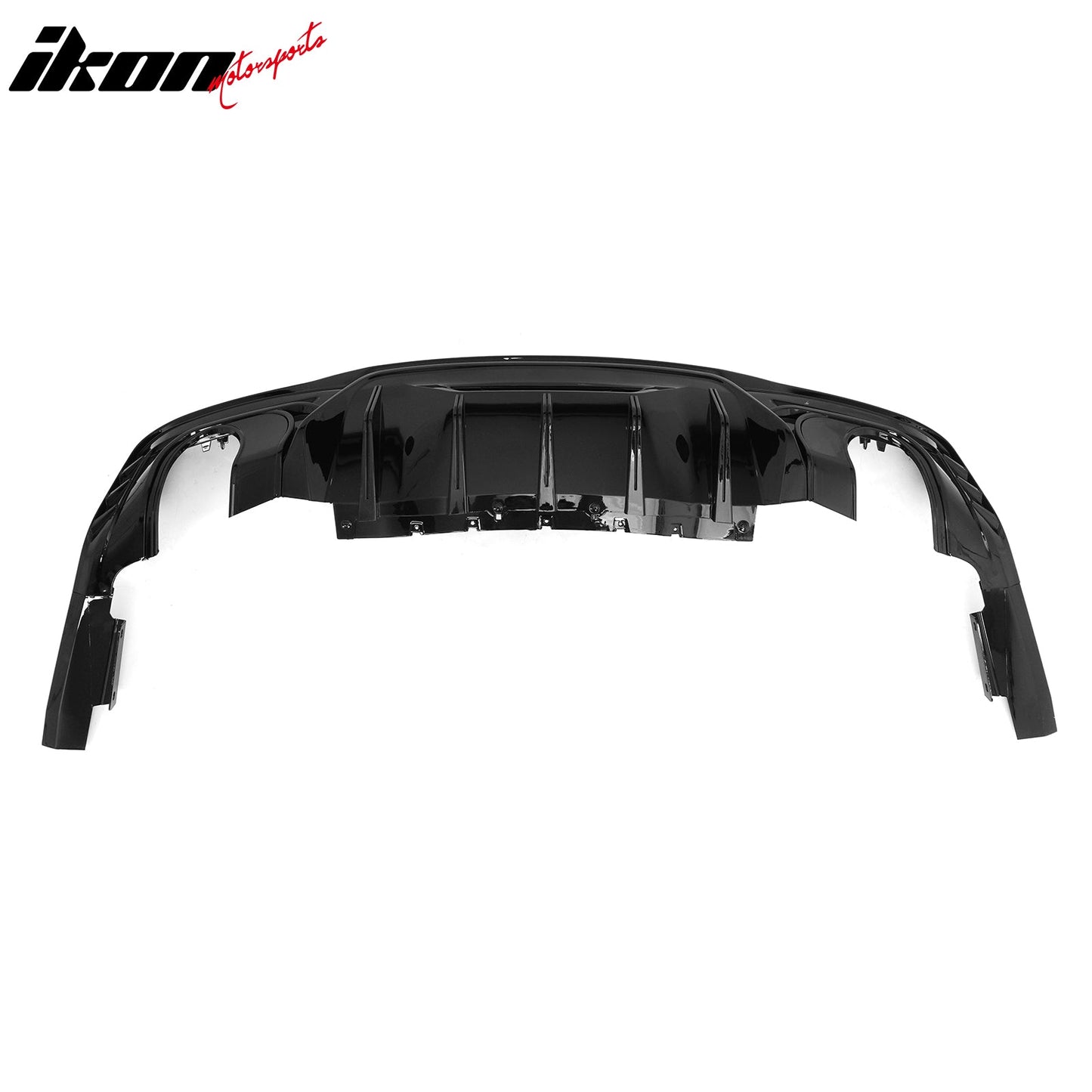 2024-2026 Ford Mustang Rear Diffuser Rock Style Gloss Black
