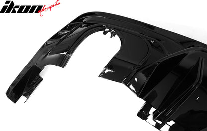 2024-2026 Ford Mustang Rear Diffuser Rock Style Gloss Black